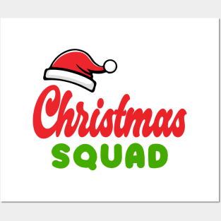 Christmas Squad Red Green Text Posters and Art